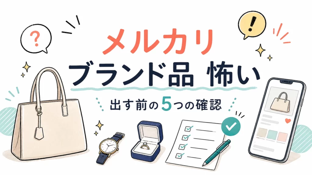 メルカリでブランド品を売るのが怖い理由5つ！不安を減らす手放し方を解説