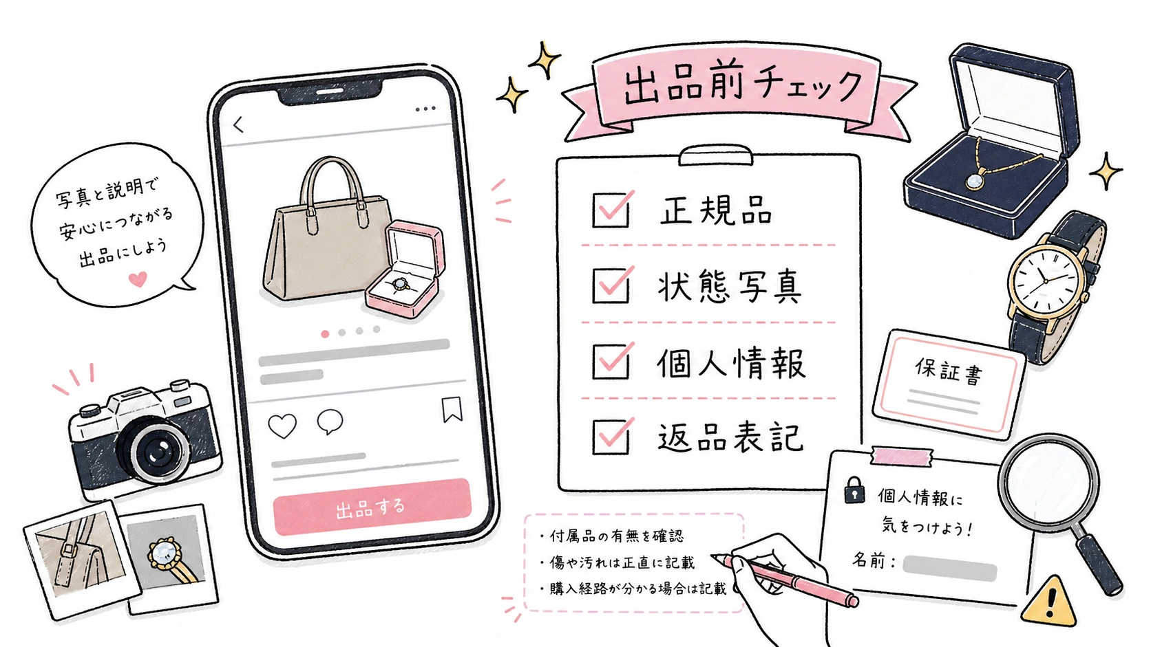メルカリやフリマで売る前の確認ポイント